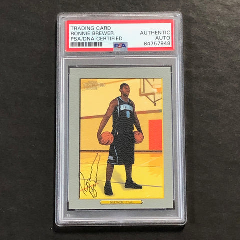 2006-07 Topps #181 Ronnie Brewer Signed Card AUTO PSA Slabbed Jazz