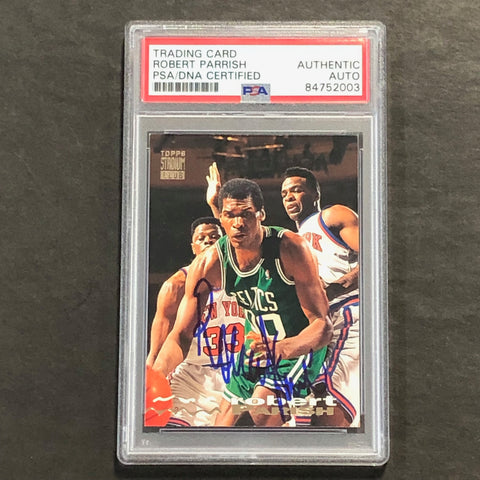 1993-94 Topps Stadium Club #20 Robert Parish AUTO Signed Card PSA/DNA Slab Boston Celtics