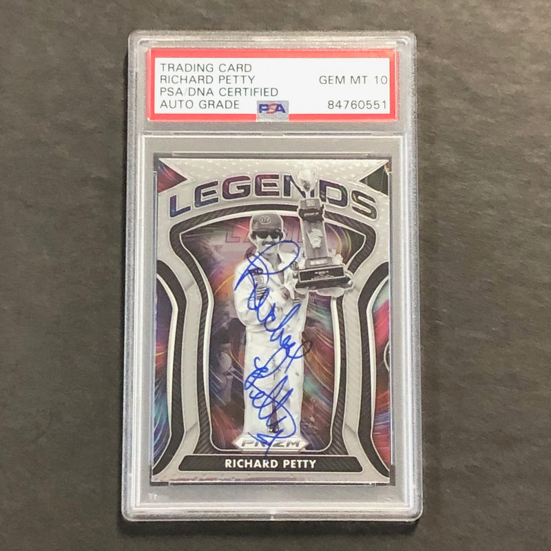 2021 Panini Prizm Racing #82 Richard Petty Signed Card AUTO GRADE 10 PSA Slabbed Nascar