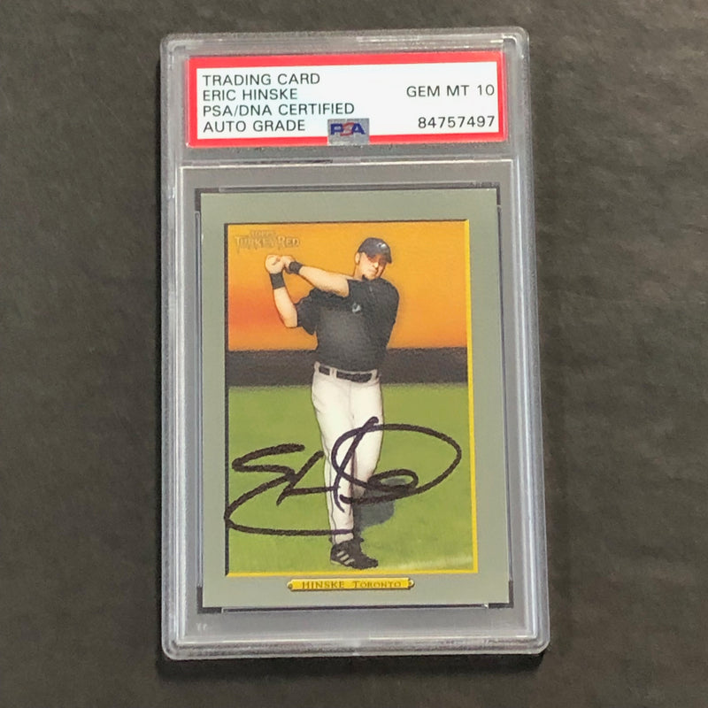 2005 Topps Turkey Red #108 Eric Hinske Signed Card PSA/DNA Slabbed AUTO 10 Bluejays