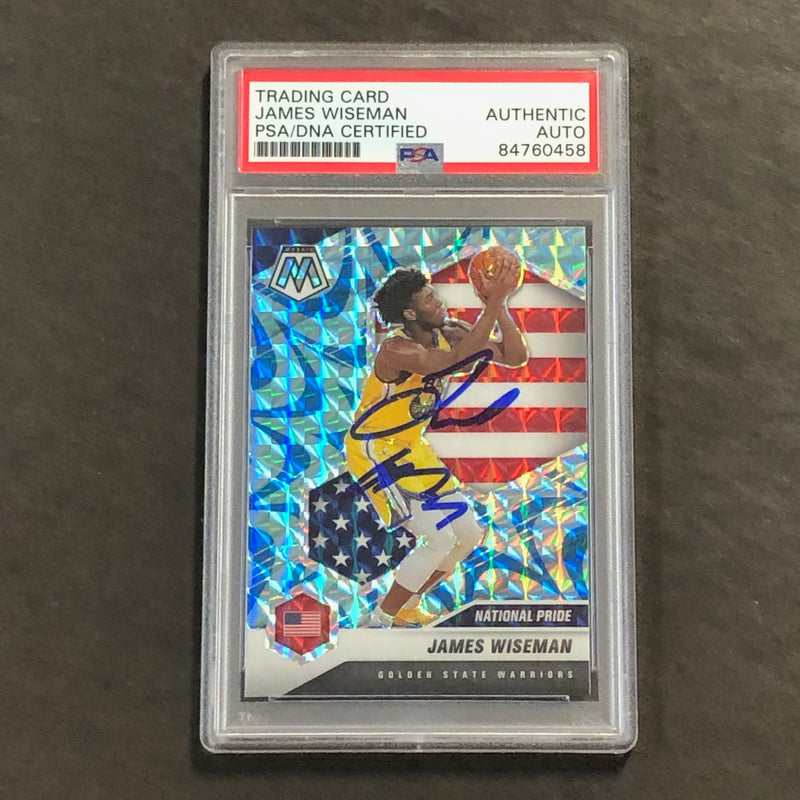 2020 Panini Mosaic #260 JAMES WISEMAN Signed Card AUTO PSA Slabbed RC Warriors