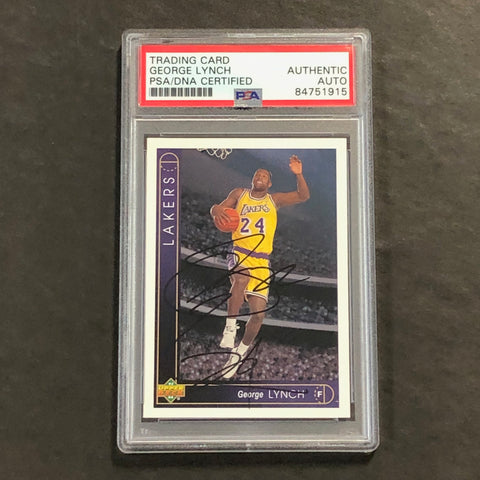 1993-94 Upper Deck #355 George Lynch Signed Card AUTO PSA Slabbed Lakers