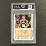 1993-94 Upper Deck Collector's Choice #115 Vinny Del Negro Signed Card Auto PSA Slabbed