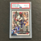 2017 TOPPS #51 Marcell Ozuna Signed Card AUTO 10 PSA Slabbed Cardinals