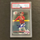 2017 Bowman #BP135 Mickey Moniak Signed Card AUTO 10 PSA Slabbed Phillies