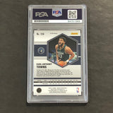 2020-21 Panini Mosaic #124 Karl-Anthony Towns Signed Card AUTO PSA Slabbed Timberwolves