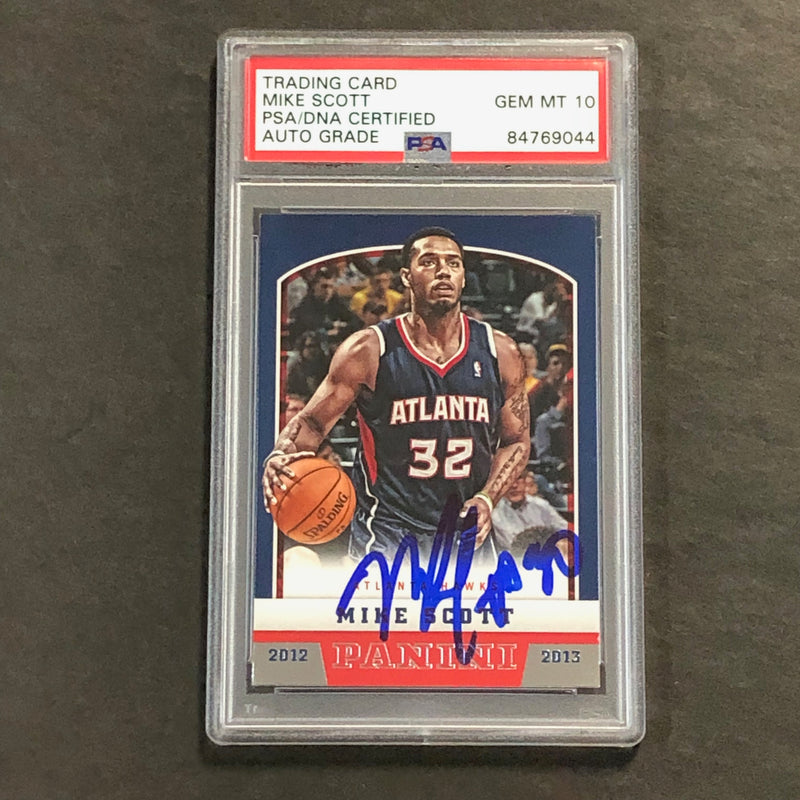 2012-13 Panini Basketball #228 Mike Scott Signed Card Auto PSA Slabbed Hawks