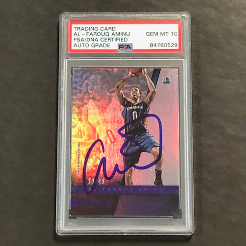 2013-14 Panini Prestige #33 Al-Farouq Aminu Signed Card PSA AUTO 10 Slabbed Dallas Mavericks