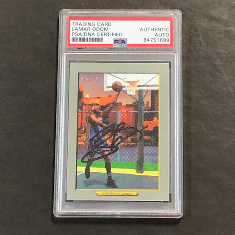 2007 Topps Turkey Red #39 Lamar Odom Signed Card AUTO PSA Slabbed Lakers