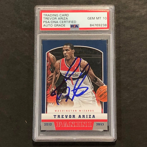 2012-13 Panini Basketball #165 Trevor Ariza Signed Card AUTO 10 PSA Slabbed Wizards