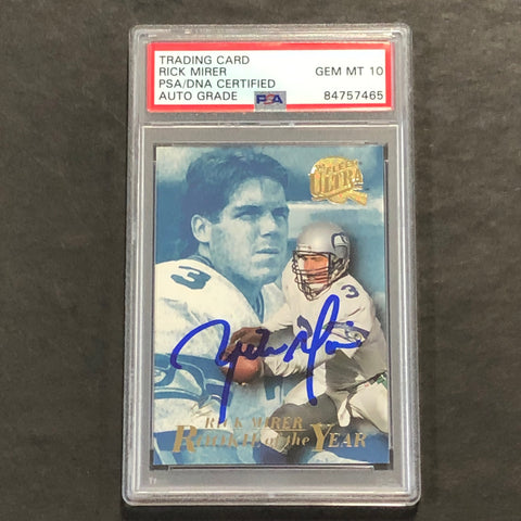 1994 Fleer Ultra #3 Rick Mirer Signed Card AUTO PSA Slabbed Seahawks
