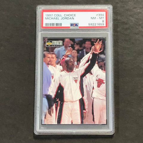 1997 Collectors Choice #394 Michael Jordan PSA NM-MT 8 Bulls