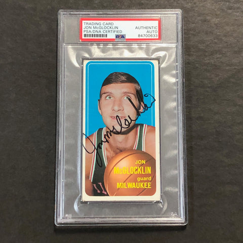 1970-71 Topps Basketball #139 Jon McGlocklin Signed Card AUTO PSA/DNA Slabbed Bucks
