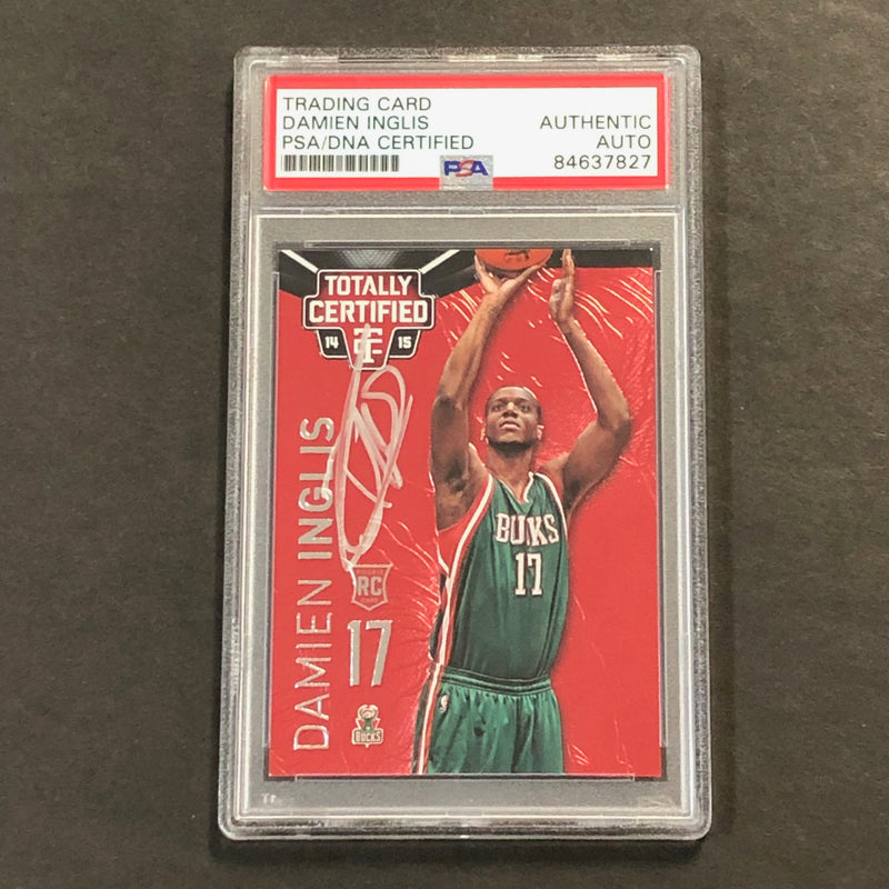 2014-15 Panini Totally Certified #179 DAMIEN INGLIS Signed Card AUTO PSA Slabbed RC Bucks