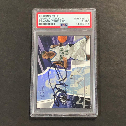 2003-04 SPx #46 Desmond Mason Signed Card Auto PSA/DNA Slabbed Bucks