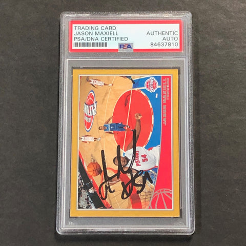 2009 Topps Basketball #78 Jason Maxiell Signed Card AUTO PSA Slabbed Pistons