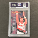 1995-96 Fleer #308 ARVYDAS SABONIS Signed Card AUTO PSA Slabbed Trail Blazers