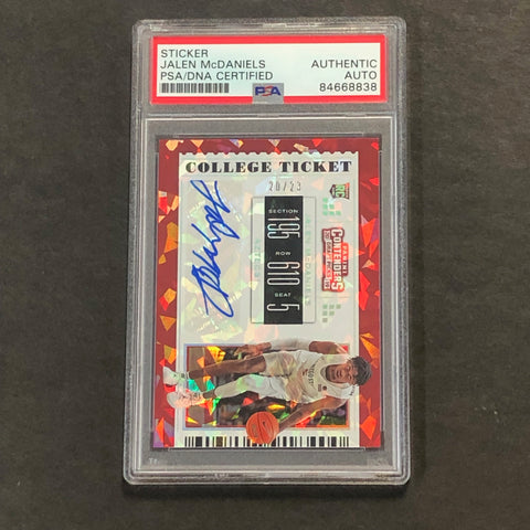 2019-20 Panini Contenders #84 Jalen McDaniels Signed Card AUTO PSA Slabbed San Diego State