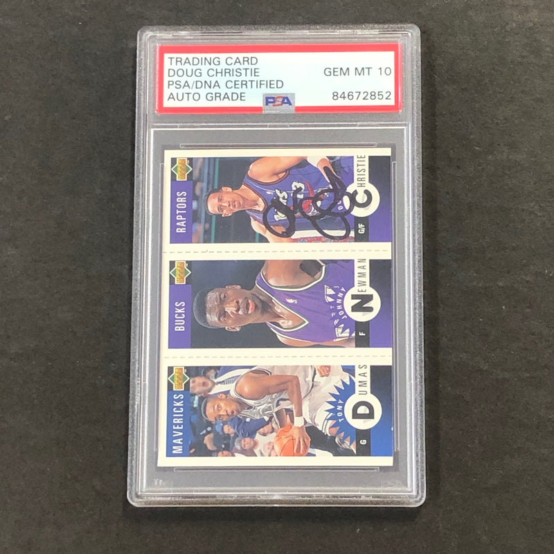 1996-97 Upper Deck #M170 DOUG CHRISTIE Signed Card AUTO 10 PSA/DNA Slabbed Raptors