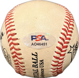 JESSE CRAIN Signed Rawlings Baseball MLB PSA Twins Autographed