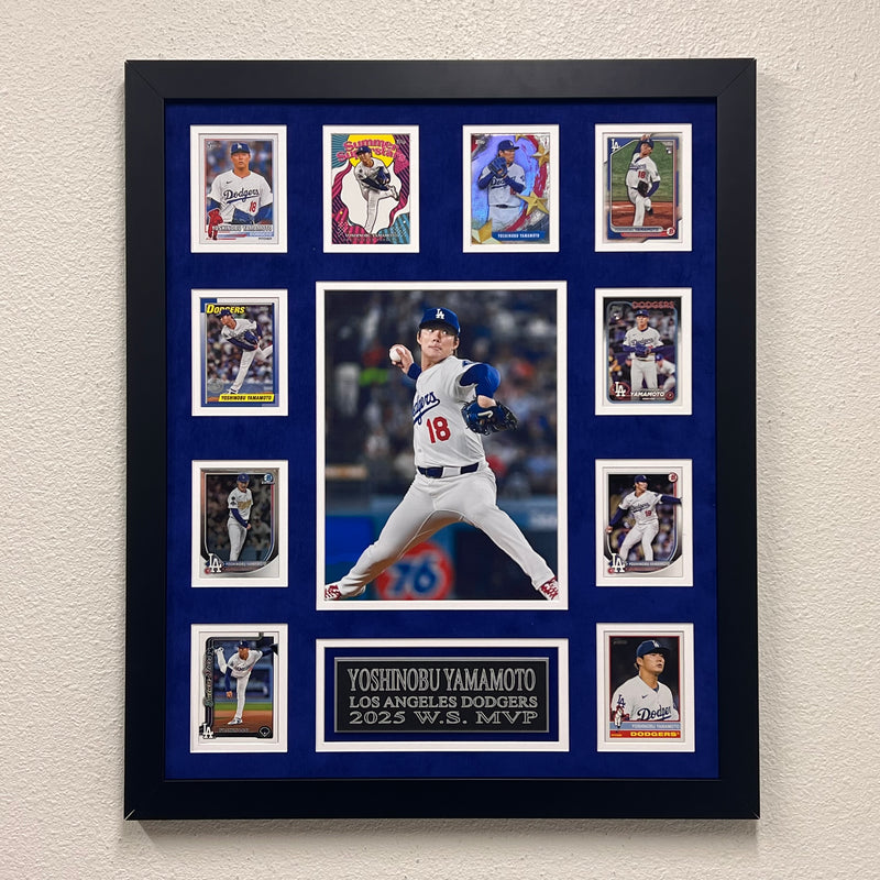 Yoshinobu Yamamoto 10-Card Custom Display Frame Los Angeles Dodgers