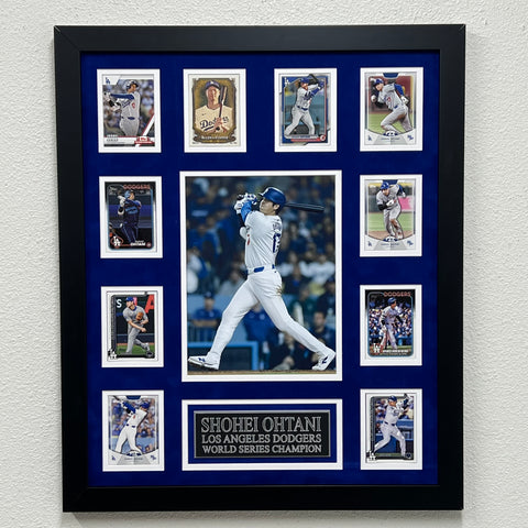 Shohei Ohtani 10-Card Custom Display Frame Los Angeles Dodgers