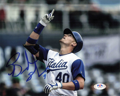 BRANDON NIMMO signed 8x10 photo PSA/DNA New York Mets Autographed