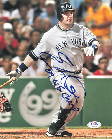 ERIC HINSKE signed 8x10 photo PSA/DNA New York Yankees Autographed