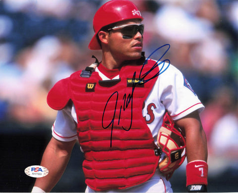 Ivan Rodriguez signed 8x10 photo PSA/DNA Texas Rangers Autographed