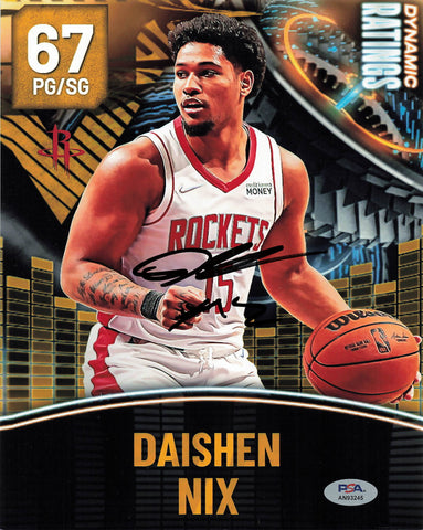 Daishen Nix signed 8x10 photo PSA/DNA Rockets Autographed