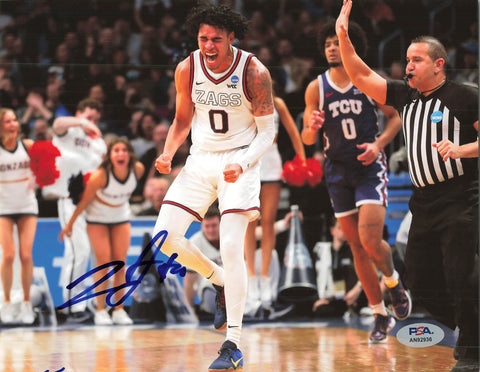 Julian Strawther signed 8x10 photo PSA/DNA Gonzaga Bulldogs Autographed