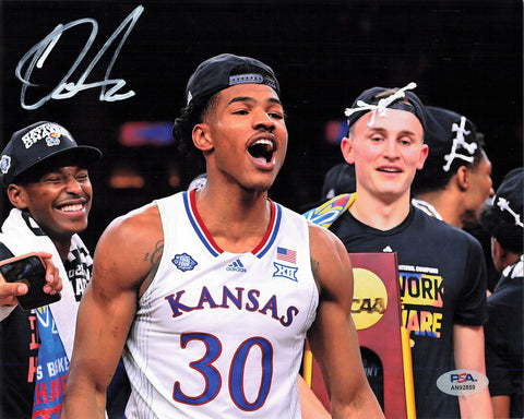 Ochai Agbaji signed 8x10 photo PSA/DNA Kansas Jayhawks Autographed