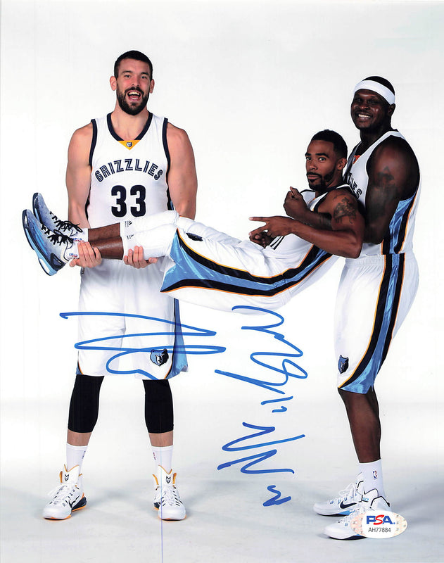 Mike Conley, Marc Gasol, Zach Randolph signed 8x10 photo PSA/DNA Memphis Grizzlies Autographed