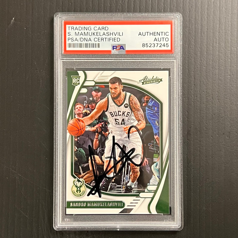 2021-2022 Panini Chronicles Absolute #200 Sandro Mamukelashvili Signed Card AUTO PSA/DNA Slabbed Bucks