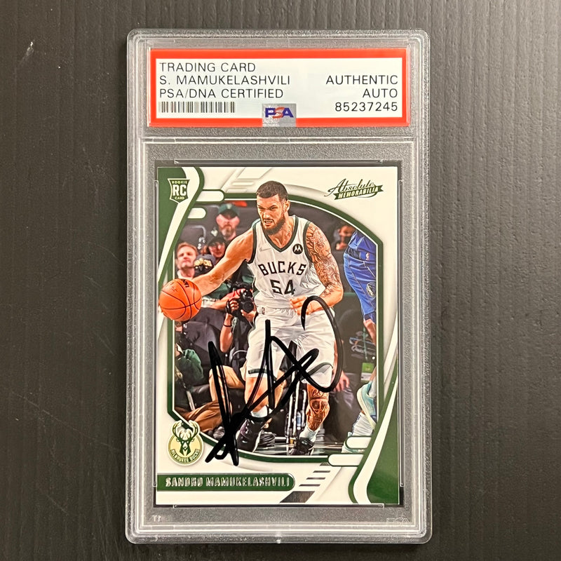 2021-2022 Panini Chronicles Absolute #200 Sandro Mamukelashvili Signed Card AUTO PSA/DNA Slabbed Bucks