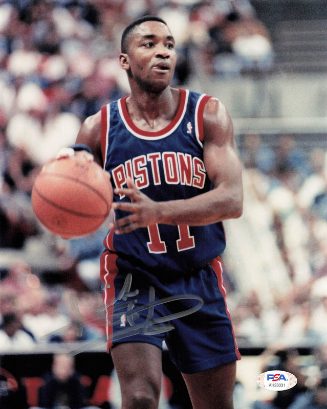 Isiah Thomas signed 8x10 photo PSA/DNA Detroit Pistons Autographed