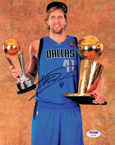 Dirk Nowitzki signed 8x10 photo PSA/DNA Dallas Mavericks Autographed