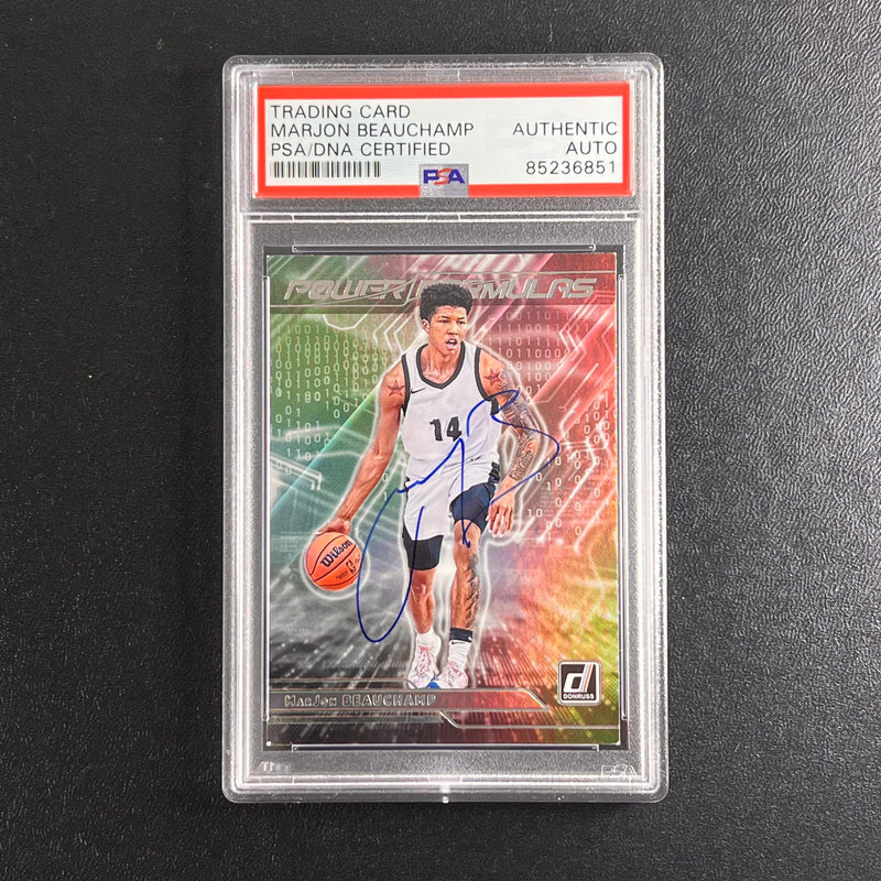 2022 Panini Chronicles Draft Picks #PF-MBE Marjon Beauchamp Signed Card AUTO PSA/DNA Slabbed Bucks