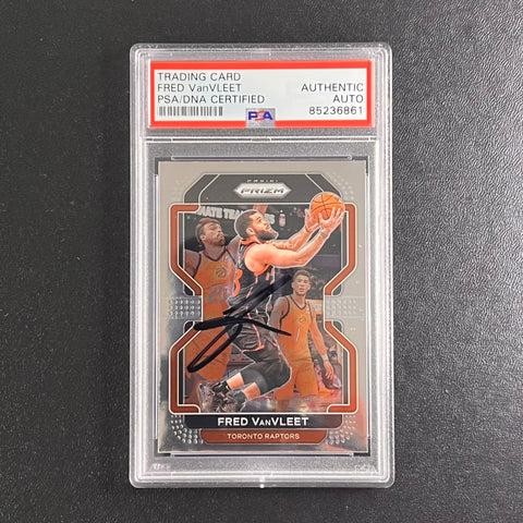 2021-22 Panini Prizm #232 Fred VanVleet Signed Card AUTO PSA Slabbed Raptors