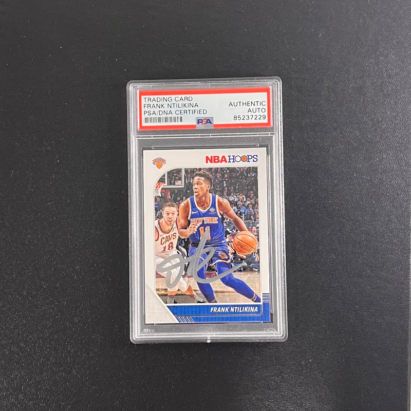 2019-20 Panini Hoops #125 Frank Ntilikina Signed Card AUTO PSA Slabbed Knicks