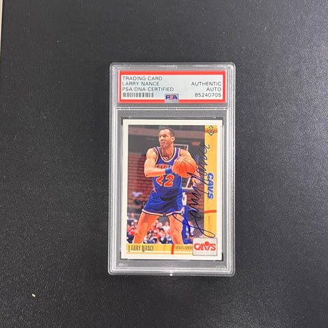 1991 Upper Deck #223 Larry Nance Signed Card PSA Slabbed Cavs