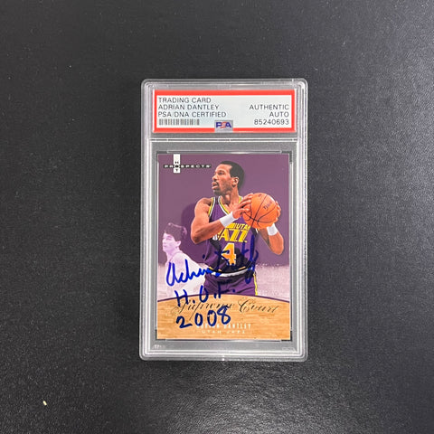 2008 Fleer #4 Adrian Dantley Signed Card AUTO PSA Slabbed Jazz