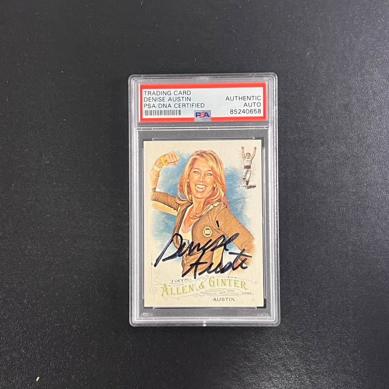 2016 Topps Denise Austin Signed Card PSA Slabbed
