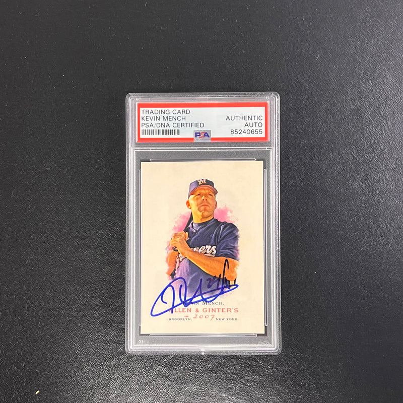 2007 Topps #91 Kevin Mench Signed Card PSA Slabbed Auto Brewers