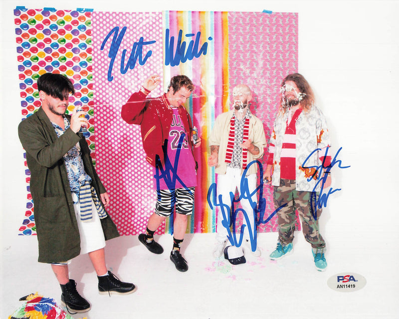 Wavves Alex Gates, Bily Hayes, Stephen Pope, Nathan Williams signed 8x10 photo PSA/DNA Autographed