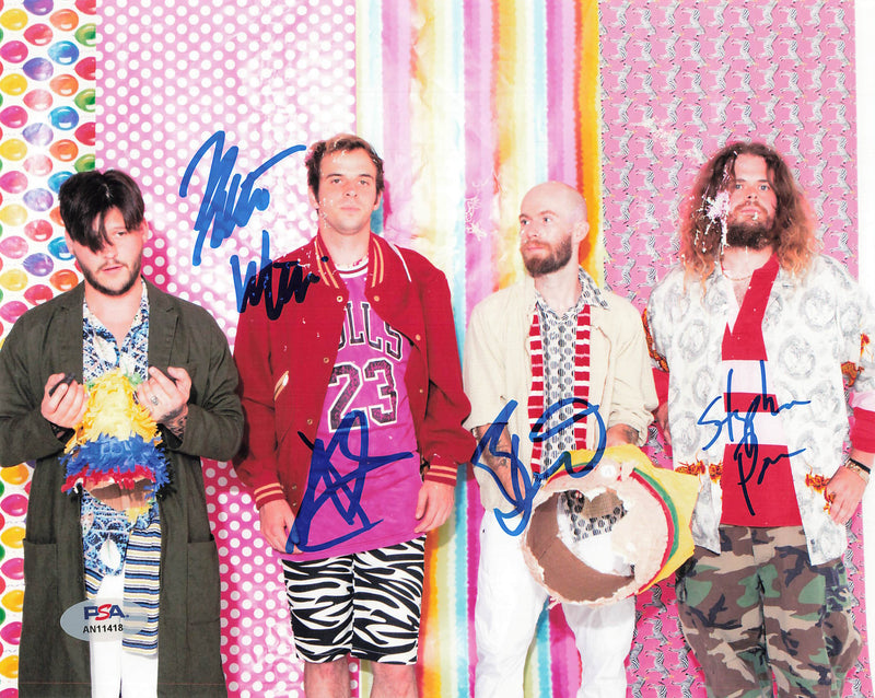Wavves Alex Gates, Bily Hayes, Stephen Pope, Nathan Williams signed 8x10 photo PSA/DNA Autographed