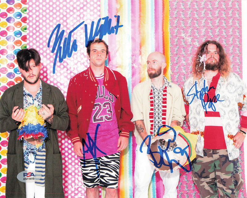 Wavves Alex Gates, Bily Hayes, Stephen Pope, Nathan Williams signed 8x10 photo PSA/DNA Autographed