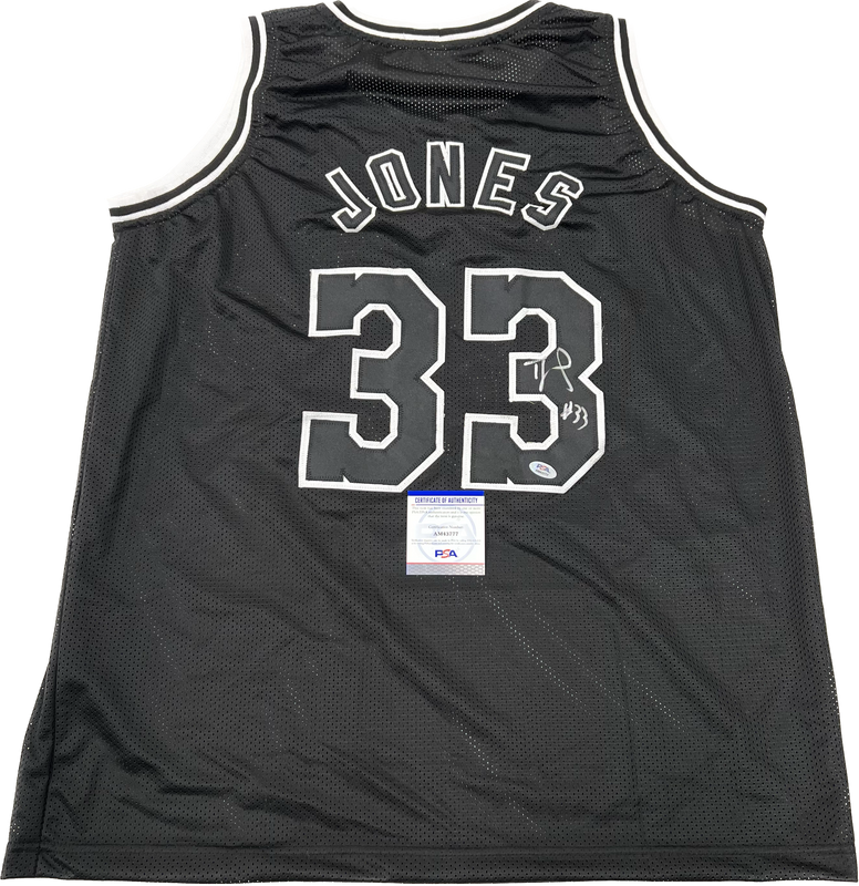 TRE JONES signed jersey PSA/DNA San Antonio Spurs Autographed