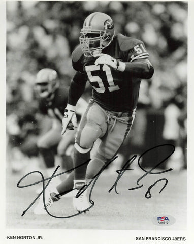 Ken Norton Jr. signed 8x10 photo PSA/DNA San Francisco 49ers Autographed
