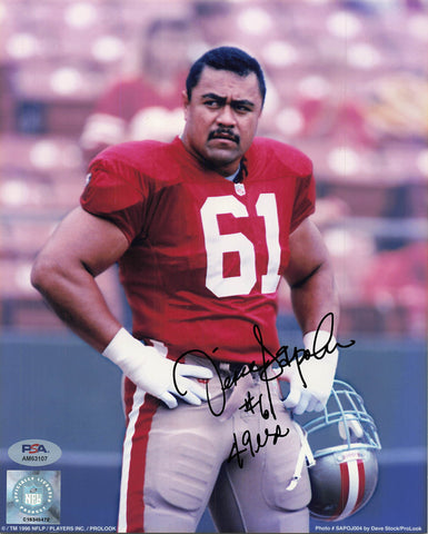 Jesse Sapolu signed 8x10 photo PSA/DNA San Francisco 49ers Autographed